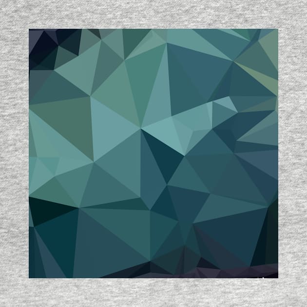 Metallic Seaweed Green Abstract Low Polygon Background by retrovectors